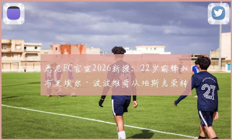 悉尼FC官宣2026新援：22岁前锋加布里埃尔·波波维奇从珀斯光荣转会，球衣号码、技术特点及对阵容影响解析